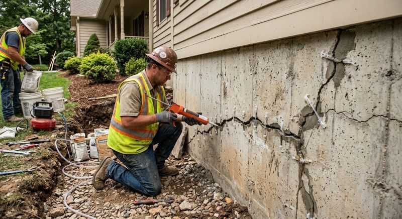 Cracked Foundation Repair in Clinton, CT