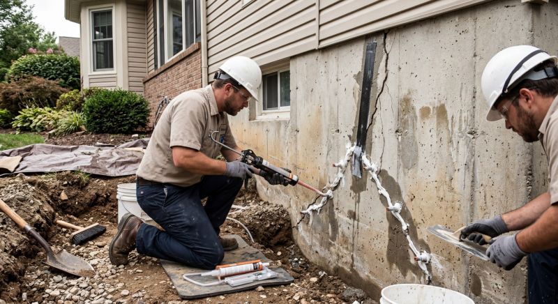 Cracked Foundation Repair in Naugatuck, CT