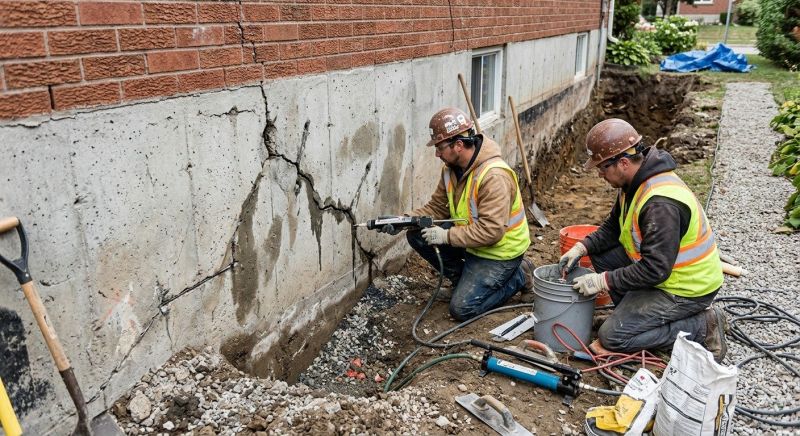 Cracked Foundation Repair in Oxford, CT