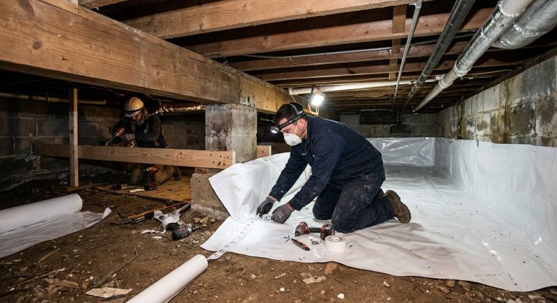 Crawl Space Leveling in Branford, CT