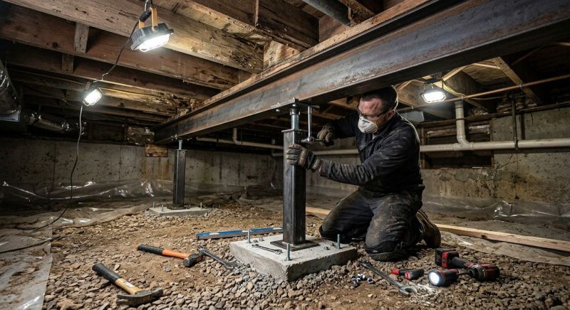 Crawlspace Structural Repair in Branford, CT