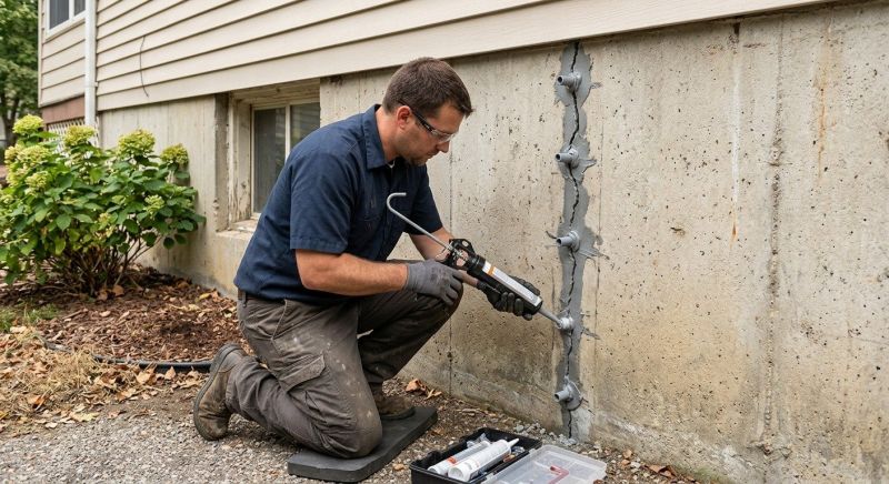 Foundation Crack Sealing in Branford, CT