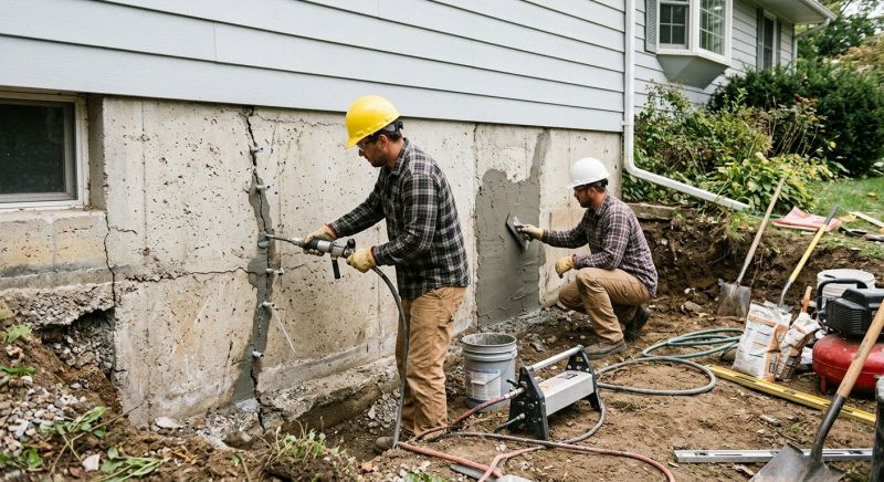 Foundation Cracks Repair in Branford, CT