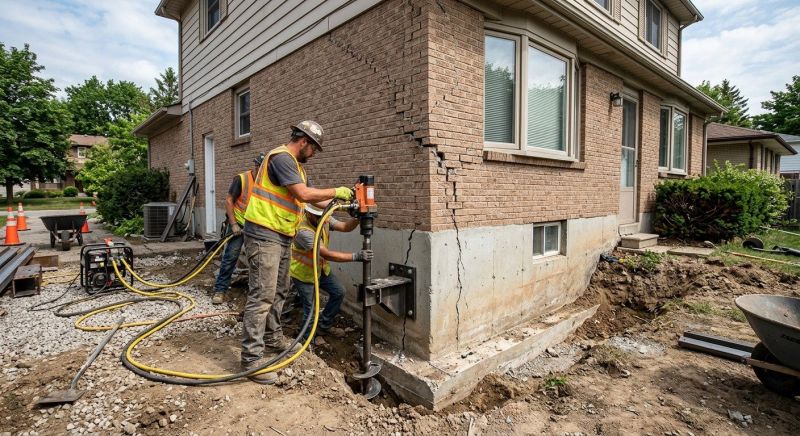 Foundation Lifting in East Hampton, CT