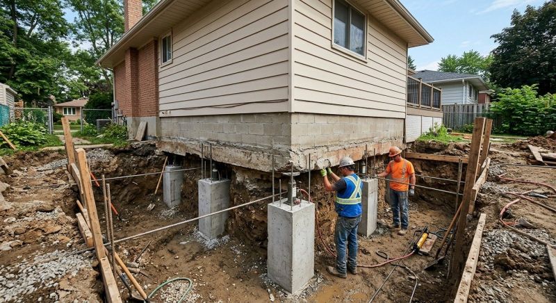 Foundation Underpinning in Branford, CT