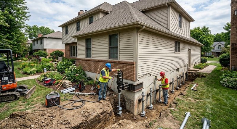 Helical Pile Installation in Branford, CT