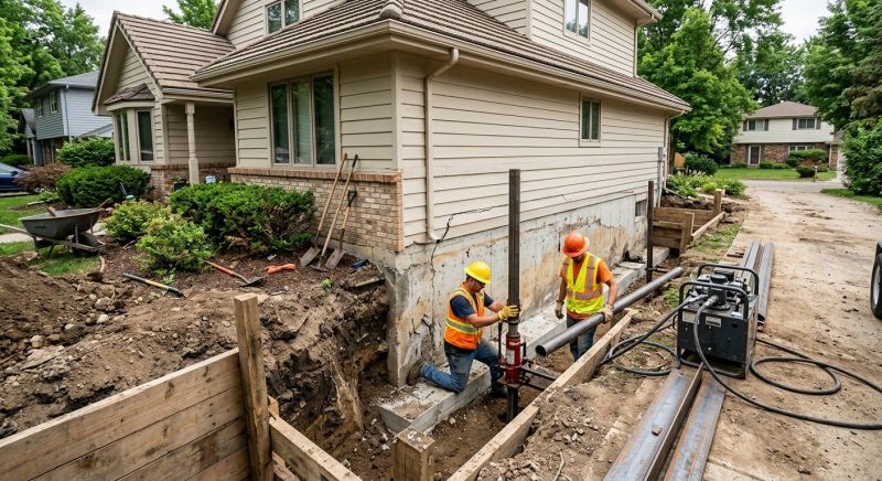 House Foundation Repair in Easton, CT