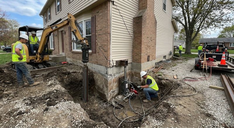 Sinking Foundation Repair in Durham, CT
