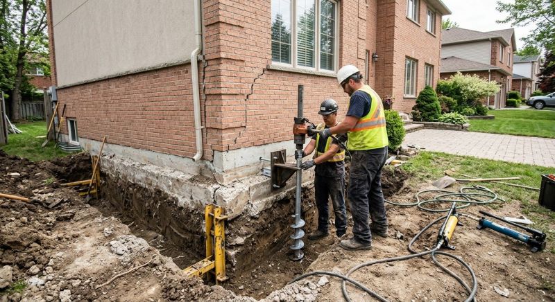 Sinking Foundation Repair in Orange, CT